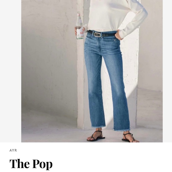 AYR Denim - AYR The Pop Jeans, Straight Leg Frayed Hem, 30 Short